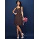 Charming Straps Pleats Sleeveless Short Chiffon Bridesmaid Dresses