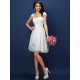 Charming Straps Pleats Sleeveless Short Chiffon Bridesmaid Dresses