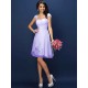 Charming Straps Pleats Sleeveless Short Chiffon Bridesmaid Dresses
