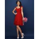 Charming Straps Pleats Sleeveless Short Chiffon Bridesmaid Dresses