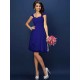 Charming Straps Pleats Sleeveless Short Chiffon Bridesmaid Dresses