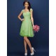 Charming Straps Pleats Sleeveless Short Chiffon Bridesmaid Dresses