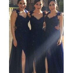 Gorgeous Sweetheart Sleeveless Lace Chiffon Bridesmaid Dresses