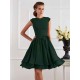 Charming High Neck Sleeveless Sash/Ribbon/Belt Short Chiffon Bridesmaid Dresses