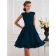 Charming High Neck Sleeveless Sash/Ribbon/Belt Short Chiffon Bridesmaid Dresses