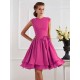 Charming High Neck Sleeveless Sash/Ribbon/Belt Short Chiffon Bridesmaid Dresses