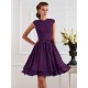 Charming High Neck Sleeveless Sash/Ribbon/Belt Short Chiffon Bridesmaid Dresses