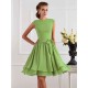 Charming High Neck Sleeveless Sash/Ribbon/Belt Short Chiffon Bridesmaid Dresses