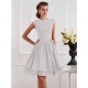 Charming High Neck Sleeveless Sash/Ribbon/Belt Short Chiffon Bridesmaid Dresses