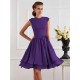 Charming High Neck Sleeveless Sash/Ribbon/Belt Short Chiffon Bridesmaid Dresses