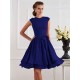 Charming High Neck Sleeveless Sash/Ribbon/Belt Short Chiffon Bridesmaid Dresses