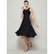 Charming Straps Sleeveless Pleats Short Chiffon Bridesmaid Dresses