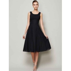 Charming Straps Sleeveless Pleats Short Chiffon Bridesmaid Dresses