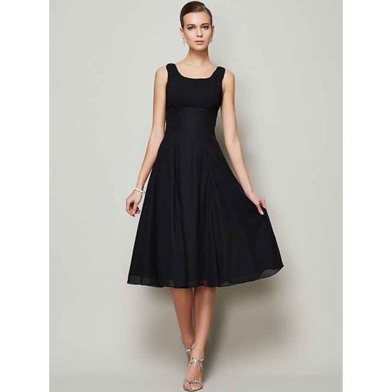 Charming Straps Sleeveless Pleats Short Chiffon Bridesmaid Dresses