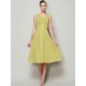 Charming Straps Sleeveless Pleats Short Chiffon Bridesmaid Dresses