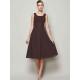 Charming Straps Sleeveless Pleats Short Chiffon Bridesmaid Dresses