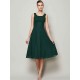 Charming Straps Sleeveless Pleats Short Chiffon Bridesmaid Dresses