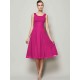 Charming Straps Sleeveless Pleats Short Chiffon Bridesmaid Dresses