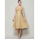 Charming Straps Sleeveless Pleats Short Chiffon Bridesmaid Dresses