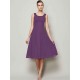Charming Straps Sleeveless Pleats Short Chiffon Bridesmaid Dresses