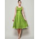 Charming Straps Sleeveless Pleats Short Chiffon Bridesmaid Dresses