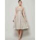Charming Straps Sleeveless Pleats Short Chiffon Bridesmaid Dresses