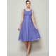 Charming Straps Sleeveless Pleats Short Chiffon Bridesmaid Dresses