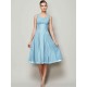 Charming Straps Sleeveless Pleats Short Chiffon Bridesmaid Dresses