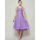 Charming Straps Sleeveless Pleats Short Chiffon Bridesmaid Dresses