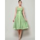 Charming Straps Sleeveless Pleats Short Chiffon Bridesmaid Dresses