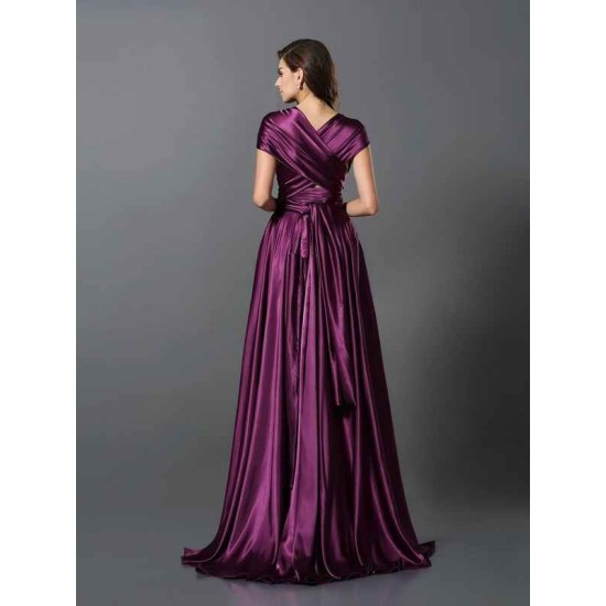 Charming Pleats Sleeveless Long Bridesmaid Dresses
