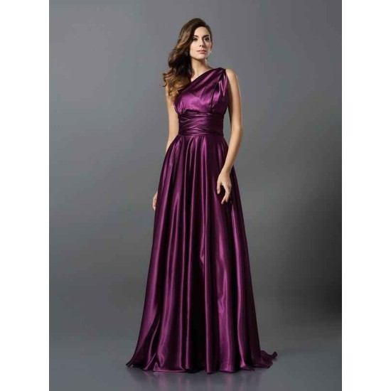 Charming Pleats Sleeveless Long Bridesmaid Dresses