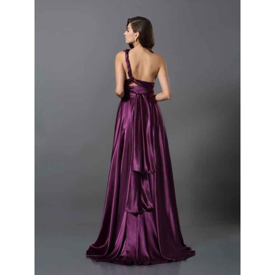 Charming Pleats Sleeveless Long Bridesmaid Dresses