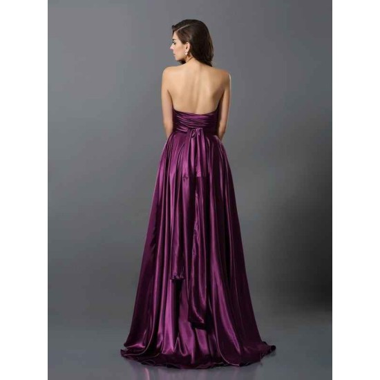 Charming Pleats Sleeveless Long Bridesmaid Dresses