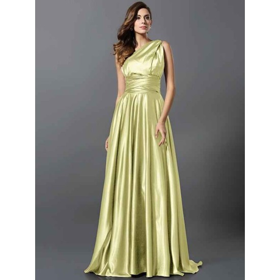 Charming Pleats Sleeveless Long Bridesmaid Dresses