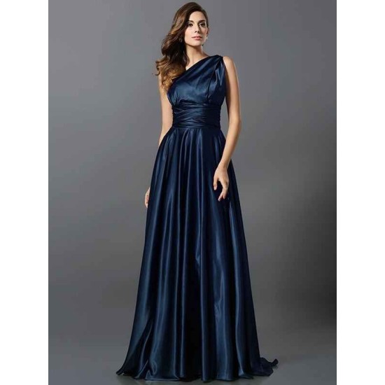 Charming Pleats Sleeveless Long Bridesmaid Dresses