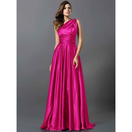 Charming Pleats Sleeveless Long Bridesmaid Dresses