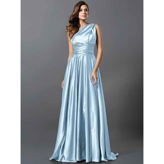 Charming Pleats Sleeveless Long Bridesmaid Dresses