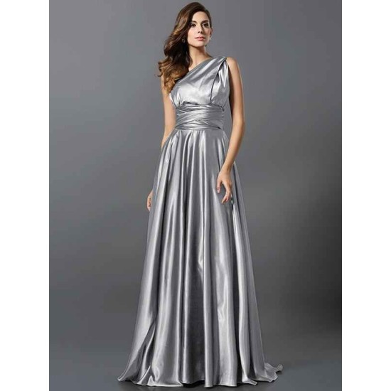 Charming Pleats Sleeveless Long Bridesmaid Dresses
