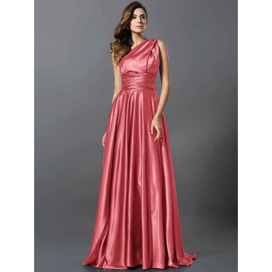 Charming Pleats Sleeveless Long Bridesmaid Dresses