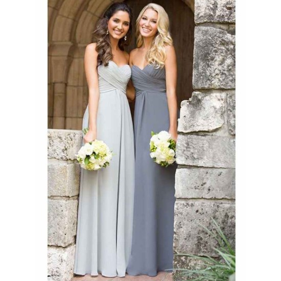 Charming Sleeveless Sweetheart Ruched Chiffon Bridesmaid Dresses