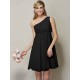 Classy Sleeveless One Shoulders Sash/Ribbon/Belt Short Chiffon Bridesmaid Dresses