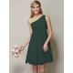 Classy Sleeveless One Shoulders Sash/Ribbon/Belt Short Chiffon Bridesmaid Dresses