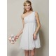 Classy Sleeveless One Shoulders Sash/Ribbon/Belt Short Chiffon Bridesmaid Dresses