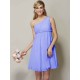 Classy Sleeveless One Shoulders Sash/Ribbon/Belt Short Chiffon Bridesmaid Dresses
