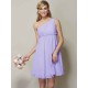 Classy Sleeveless One Shoulders Sash/Ribbon/Belt Short Chiffon Bridesmaid Dresses