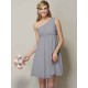 Classy Sleeveless One Shoulders Sash/Ribbon/Belt Short Chiffon Bridesmaid Dresses