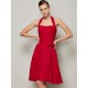 Charming Halter Sleeveless Pleats Bowknot Short Chiffon Bridesmaid Dresses