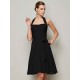 Charming Halter Sleeveless Pleats Bowknot Short Chiffon Bridesmaid Dresses