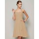 Charming Halter Sleeveless Pleats Bowknot Short Chiffon Bridesmaid Dresses